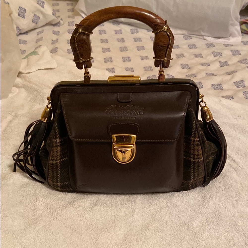 Brooks Brothers horse top handle bag
